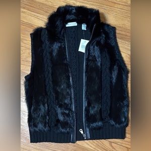 Lord and Taylor real fur vest